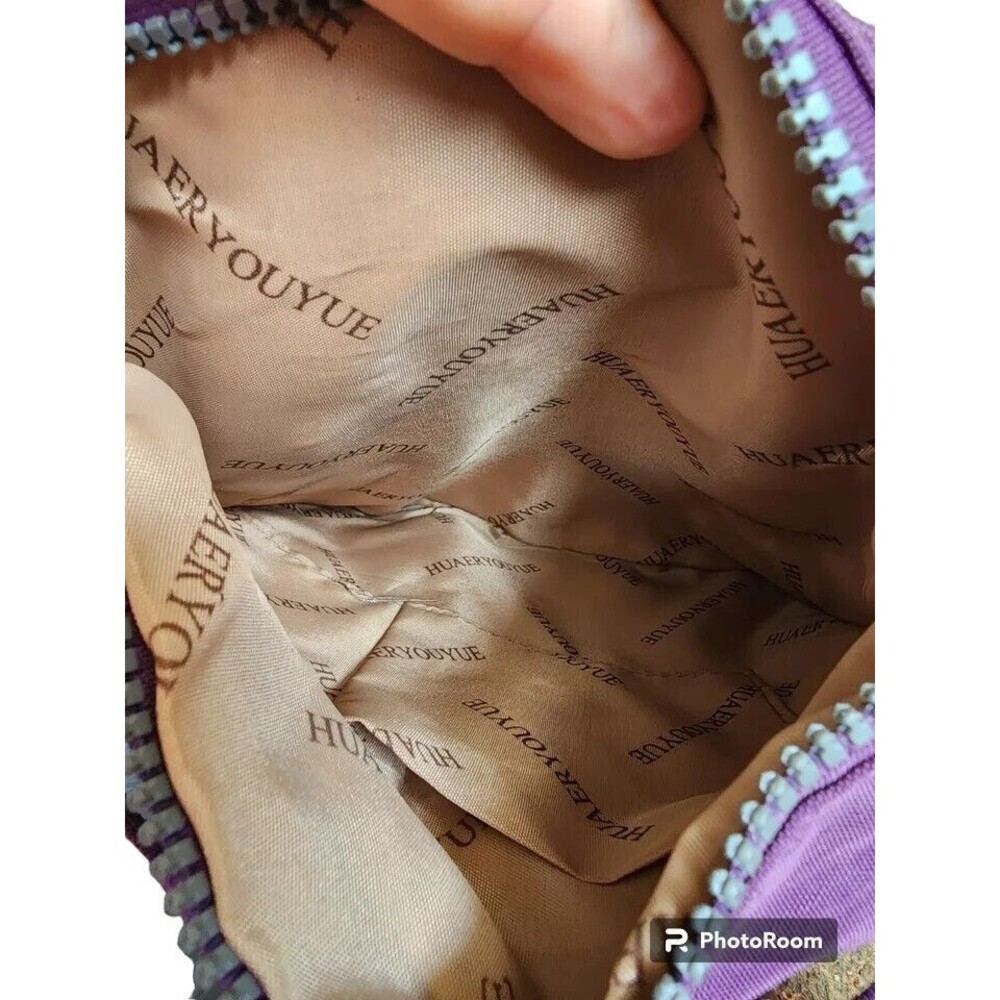 Huaertouyue Purple Nylon Crossbody Bag Waterproof - Picture 4 of 5